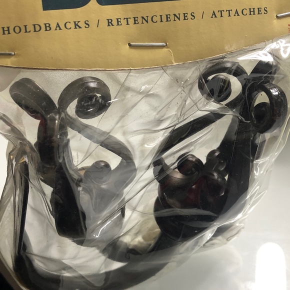 IKEA Forged Iron Beme 2 Pcs Dark Bronze Metal Curtain Rod Holdback Home Accents - Picture 5 of 10